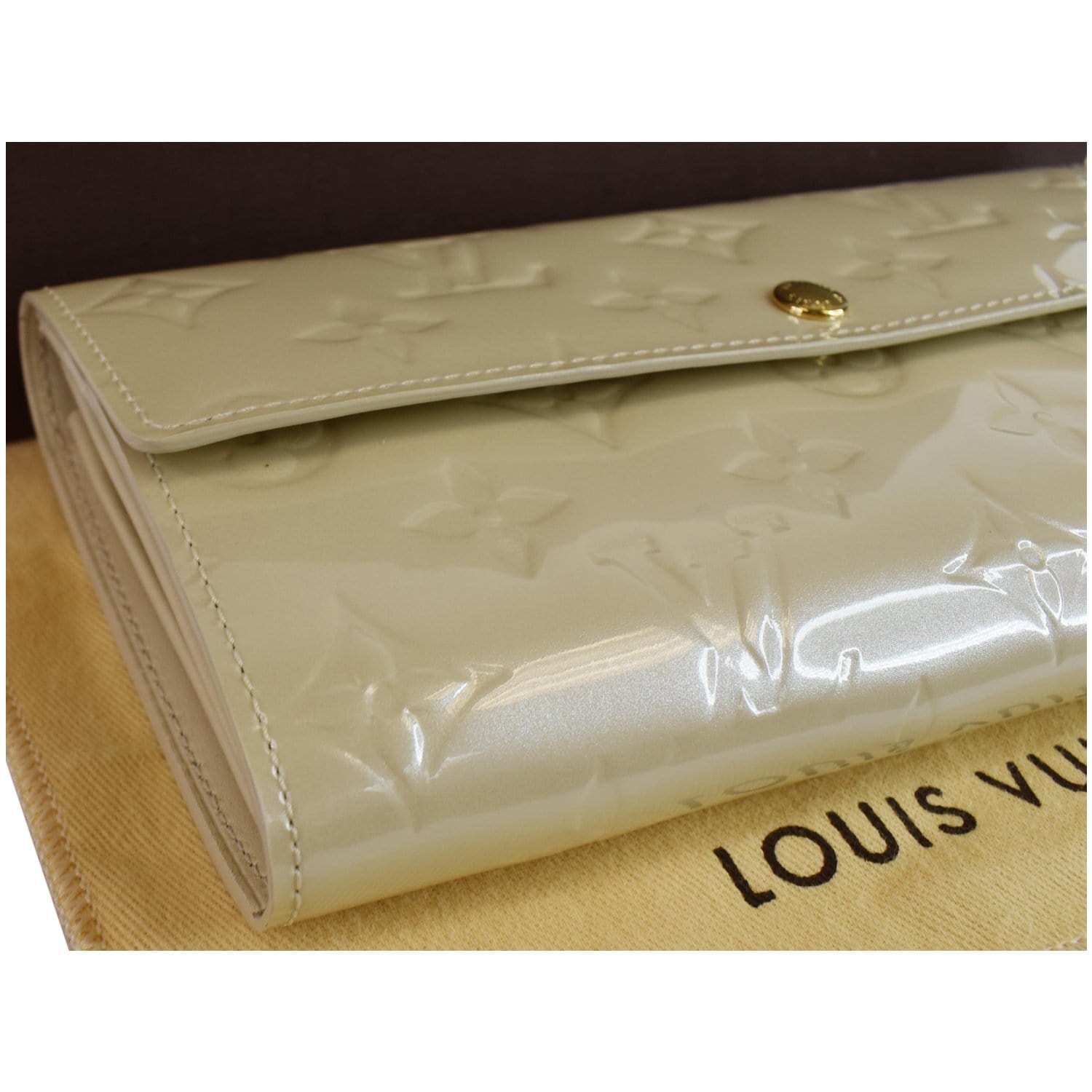 Authentic LOUIS VUITTON Long Wallet /pouch LV Purse Vernis 