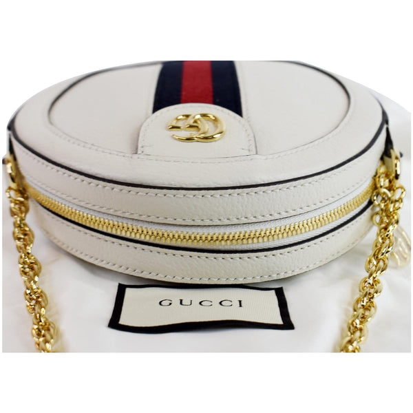 Gucci Ophidia Mini Round Web Leather Bag GG