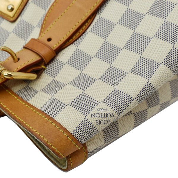 LOUIS VUITTON Hampstead MM Damier Azur Shoulder Bag White