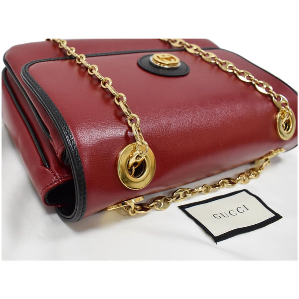 Gucci Linea Marina Small Leather Chain Shoulder Bag - red