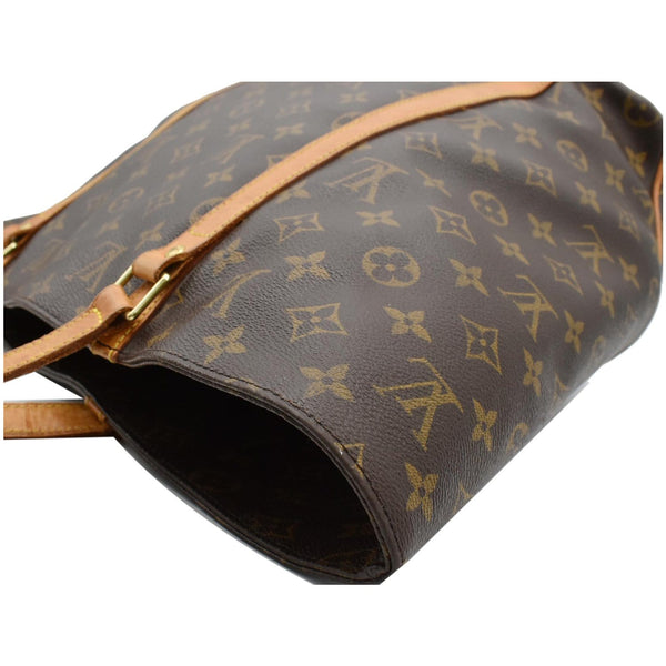 LOUIS VUITTON Sac GM Monogram Canvas Shopping Tote Bag Brown