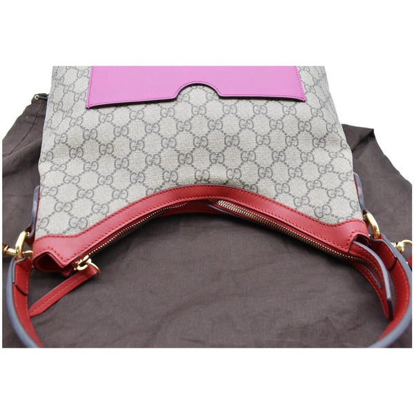 GUCCI Linea A Supreme Coated Canvas Hobo Shoulder Bag Beige 414930