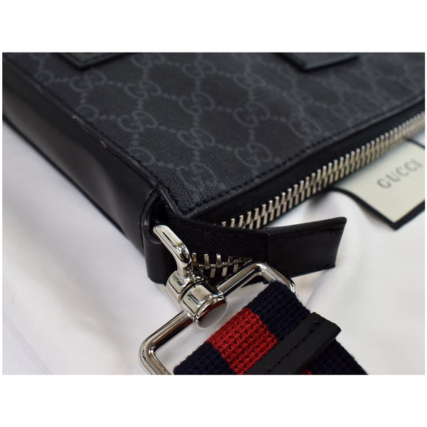 GUCCI GG Supreme Square Messenger Bag Black 474137