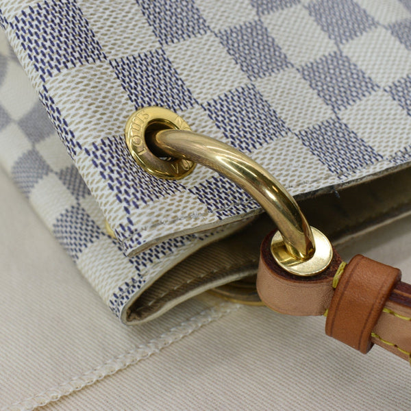 LOUIS VUITTON Graceful PM Damier Azur Shoulder Bag White