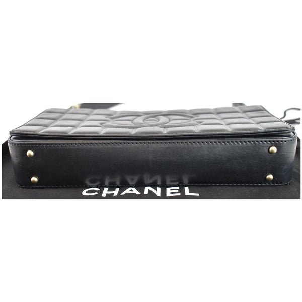 CHANEL CC Chocolate Bar Flap Bag Black