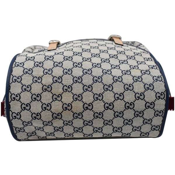 GUCCI Diaper GG Canvas Shoulder Bag Blue 606823