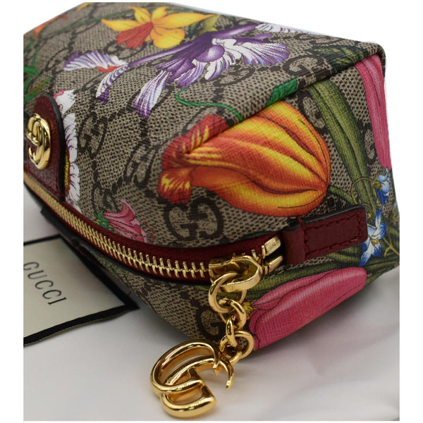 GUCCI Ophidia Floral GG Supreme Monogram Cosmetic Case Red 548394