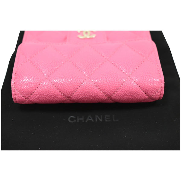 Chanel CC Card Holder Leather Flap Wallet - sleek line design