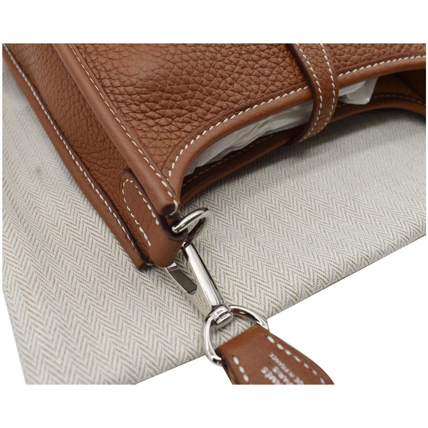 Hermès Evelyne Cuivre Clemence Mini II Handbag