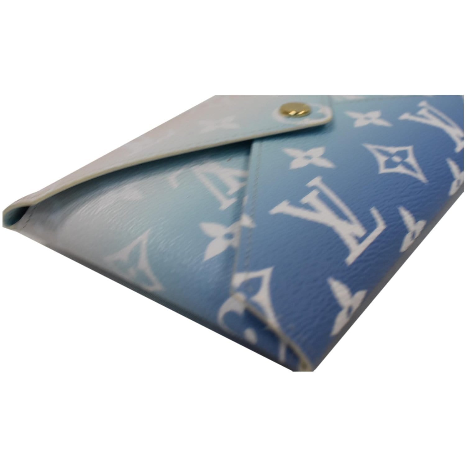 Louis Vuitton Blue Monogram By the Pool Kirigami MM Pouch Medium Envelope  21lvs422