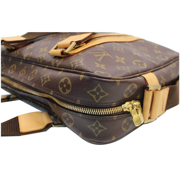 Louis Vuitton Sac Bosphore Monogram Canvas Messenger Bag Brown zip view