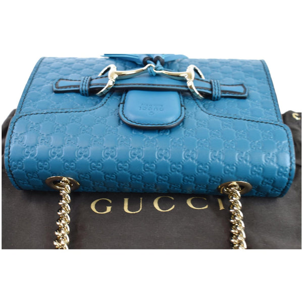Gucci Emily Mini Micro Guccissima Leather Bag top view