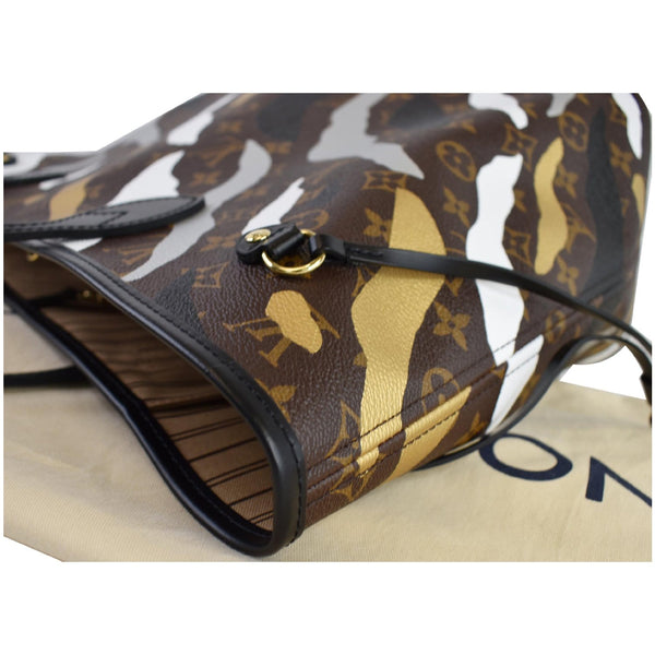 LOUIS VUITTON LVXLOL Neverfull MM Monogram Canvas Shoulder Bag Gold Silver