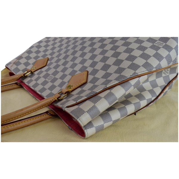 LOUIS VUITTON Calvi Damier Azur Shoulder Bag White