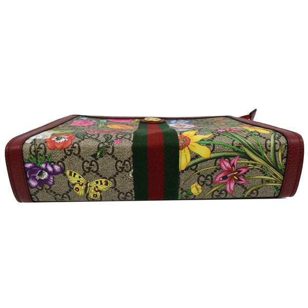Gucci Ophidia GG Floral Canvas Pouch Bag - bottom preview