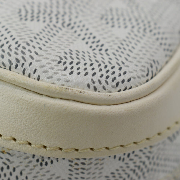 GOYARD Saint Martin Chevron Print Coated Canvas Shoulder Bag White