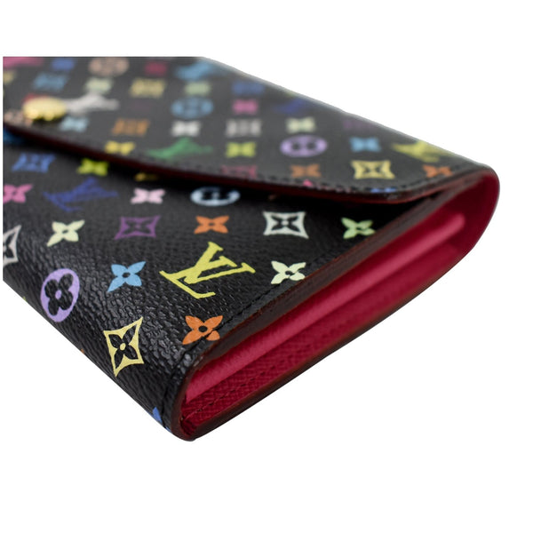 Louis Vuitton Sarah NM Multicolor Monogram Wallet corner close view