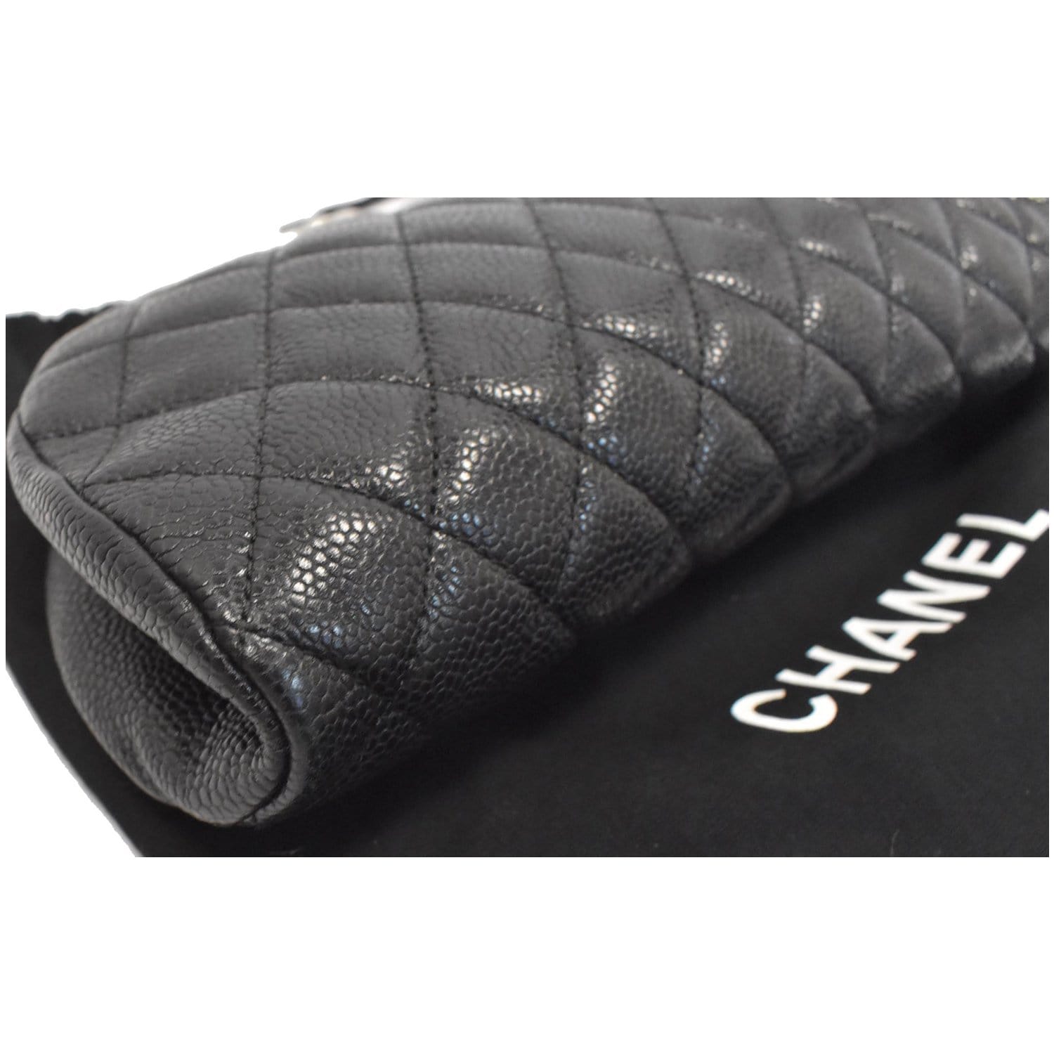 CHANEL Caviar Quilted Timeless Clutch Black 1294866