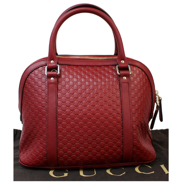 GUCCI Dome Medium Microguccissima Leather Shoulder Bag Red 449663