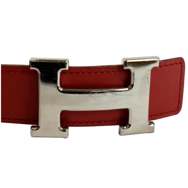 HERMES Constance H Buckle Reversible Belt Red