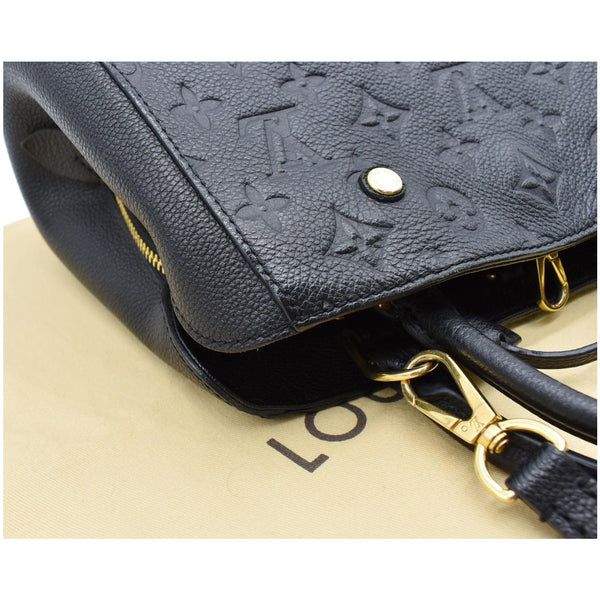 LOUIS VUITTON Montaigne BB Monogram Empreinte Leather Satchel Bag Black