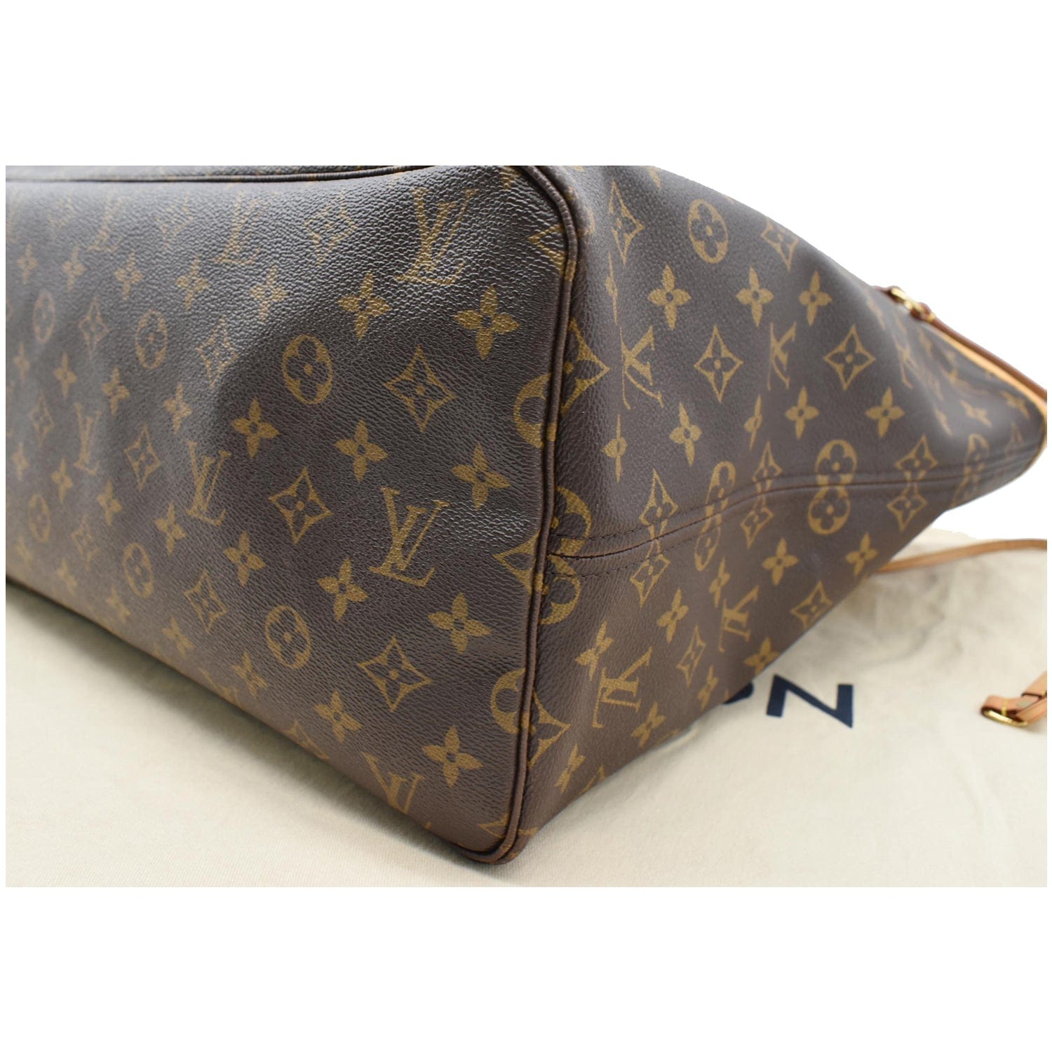 LOUIS VUITTON Neverfull GM Monogram Canvas Tote Bag Brown - 10% Off