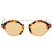 TOM FORD Farrah FT0631 55E 49 Round Unisex Sunglasses Brown Lens