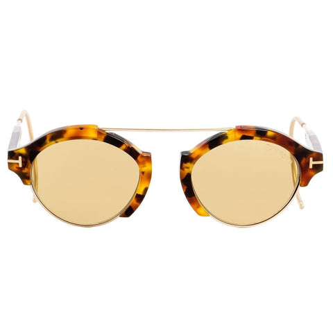 TOM FORD Farrah FT0631 55E 49 Round Unisex Sunglasses Brown Lens