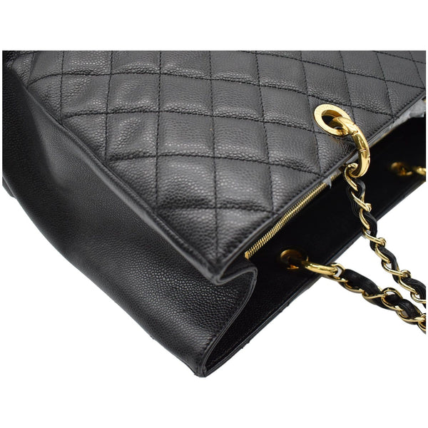 Chanel XL Grand Quilted Caviar Leather Shopping Tote Bag