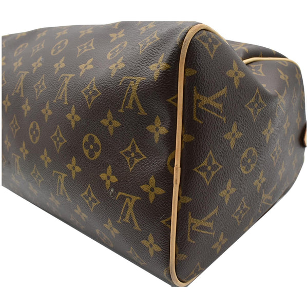 LOUIS VUITTON Speedy 30 Monogram Canvas Satchel Bag Brown