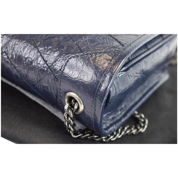 YVES  SAINT LAURENT Niki Chain Wallet Leather Crossbody Bag Blue