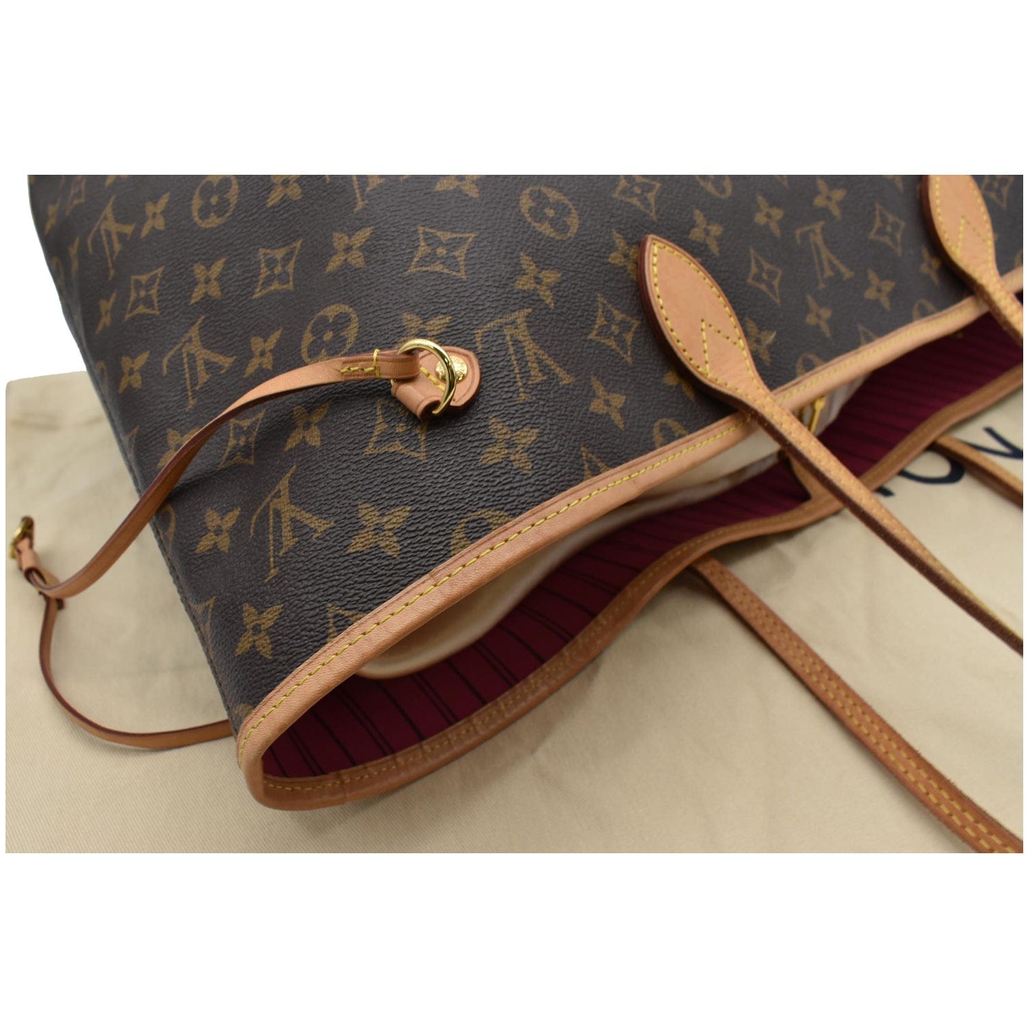 LOUIS VUITTON Neverfull GM Monogram Canvas Tote Bag Brown