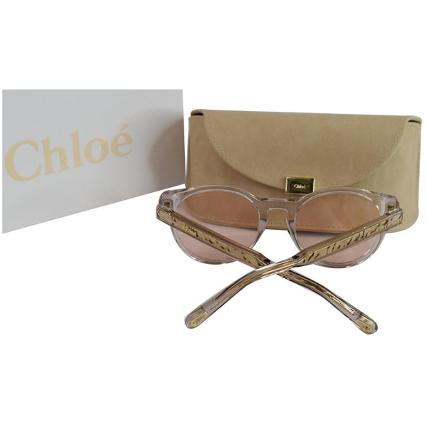 CHLOE 52 MM Round Sunglasses Champagne/Pink CE753S 688 - Final Sale