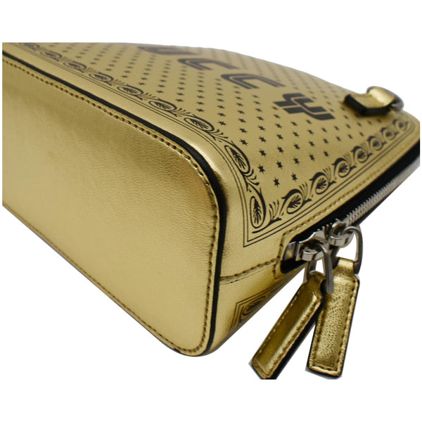 GUCCI Moon Steller Guccy Leather Crossbody Bag Gold 511189