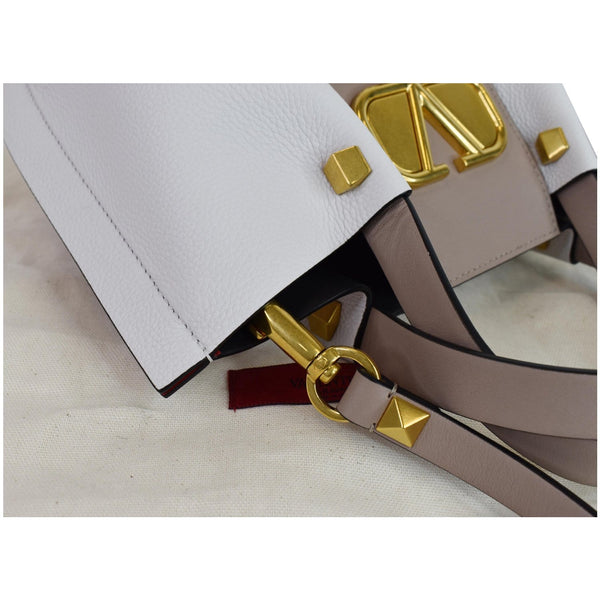 VALENTINO Vlogo Escape Small Leather Shoulder Bag White