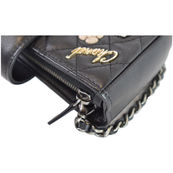 CHANEL Reissue Lucky Charm Quilted Leather Chain Crossbody Clutch Bag Black