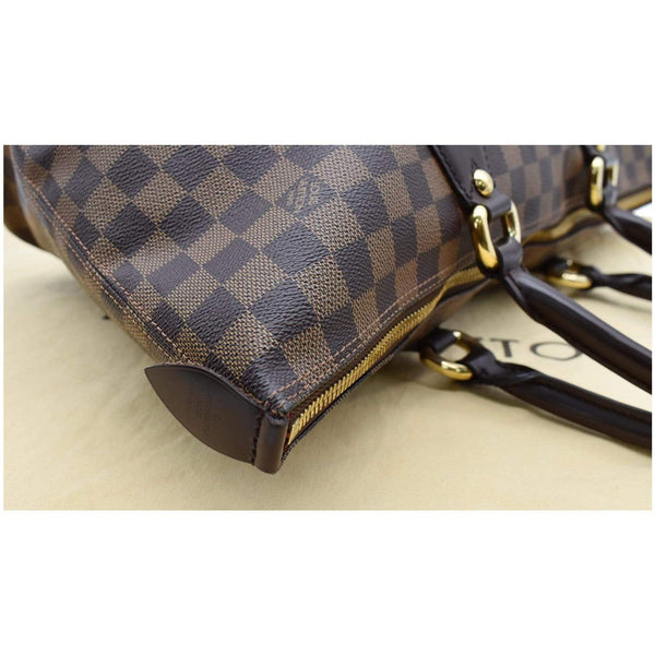 LOUIS VUITTON Saleya MM Damier Ebene Tote Bag Brown