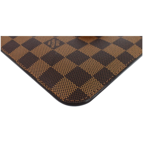 Louis Vuitton Pochette Damier Ebene Neverfull MM Pouch - brown color