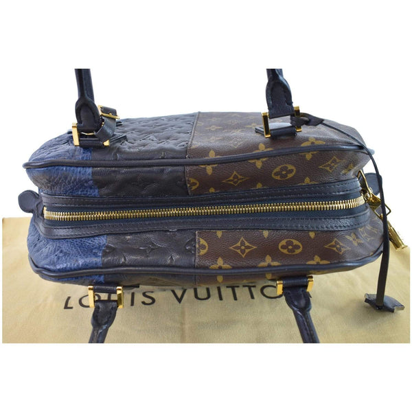 LOUIS VUITTON Blocks Stripes Monogram Leather Tote Bag Tri-Color