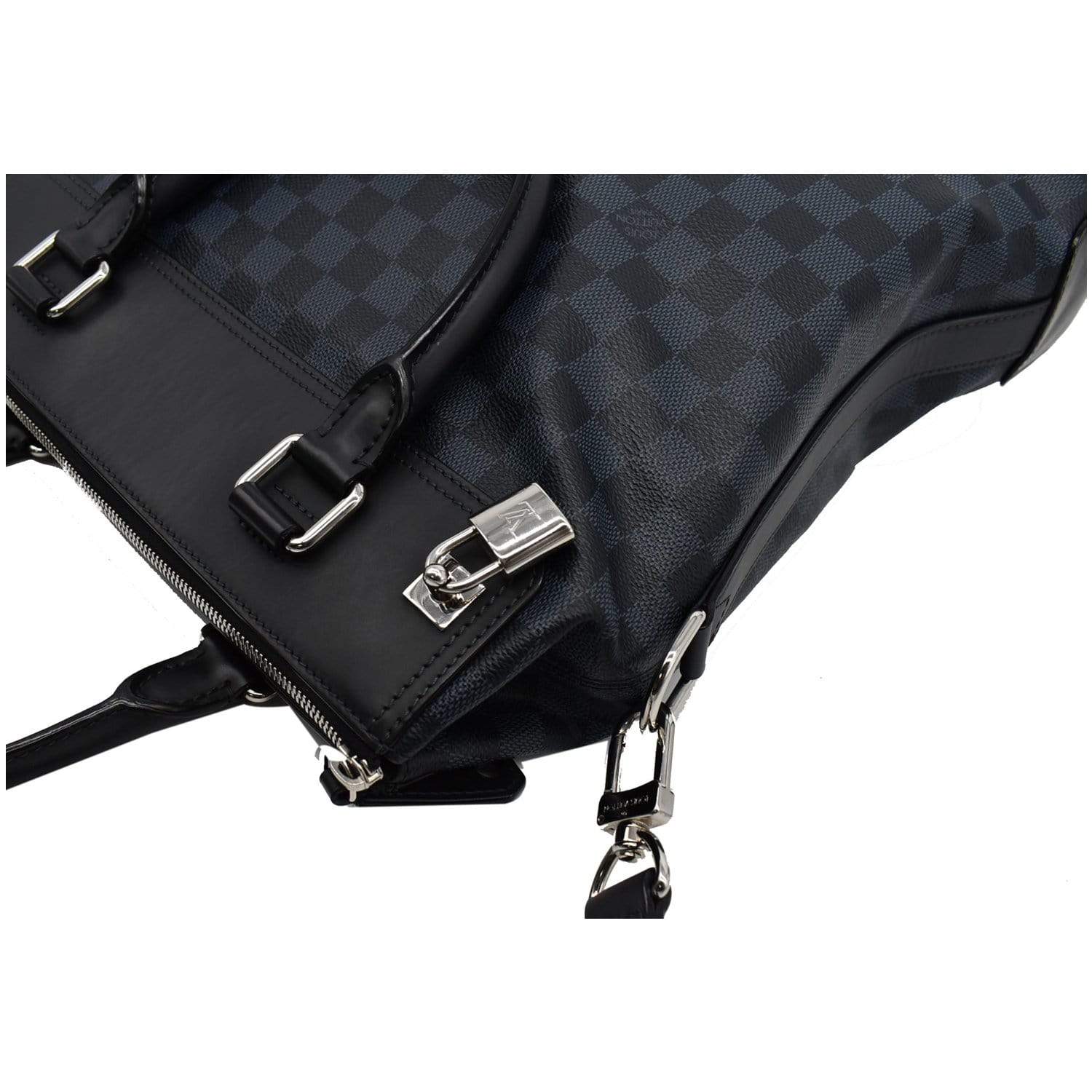 Louis Vuitton Black Damier Cobalt Greenwich Blue Leather Cloth Pony-style  calfskin ref.419908 - Joli Closet