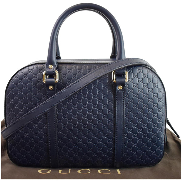Gucci Microguccissima Small Leather Crossbody Bag navy blue