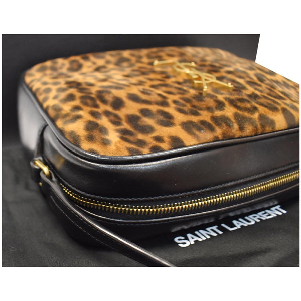 Yves Saint Laurent Lou Camera Leopard-canvas Leather Bag