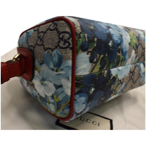 GUCCI Mini Blooms GG Supreme Canvas Top Handle Crossbody Bag Red 546312