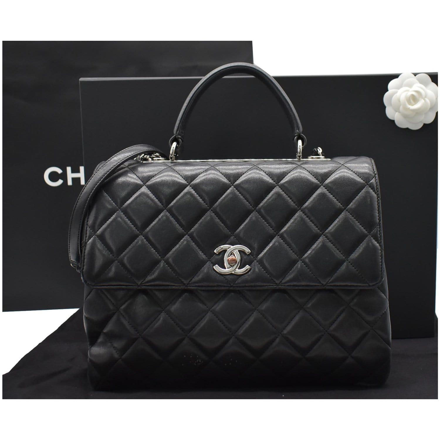 CHANEL, Bags, Chanel Limited Edition Jumbo White Chainmail Strap Quilted  Lambskin Hobo