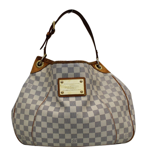 LOUIS VUITTON Galliera PM Damier Azur Shoulder Bag White