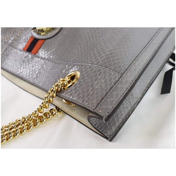 Gucci Rajah Large Snakeskin Tote Shoulder Bag for sale