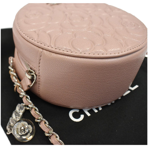 Chanel Camellia Round Leather Crossbody Bag - Side preview | DDH