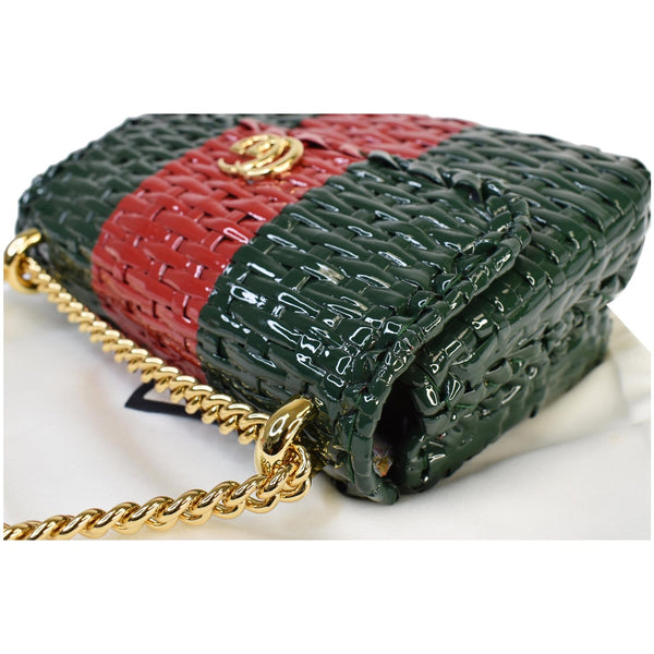 Gucci Wicker Linea Cestino Mini Web Shoulder Bag - corner look