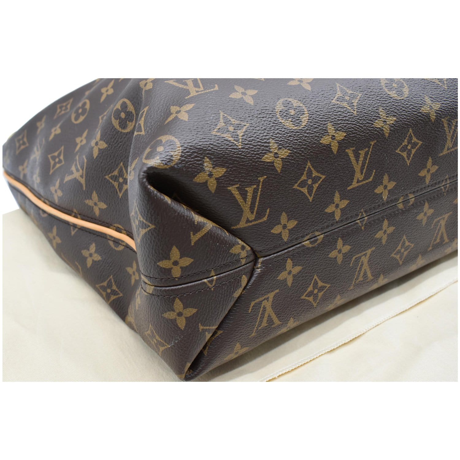 Authentic Louis Vuitton Sully MM Monogram M40587 Hobo Bag Exterior Damaged  LD376