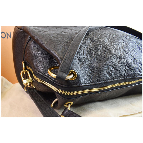 LOUIS VUITTON Ponthieu MM Monogram Empreinte Leather Shoulder Bag Black